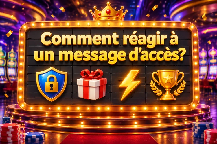 Comment réagir à un message d'accès?