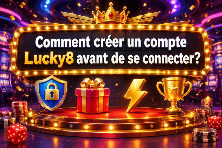 Comment créer un compte Lucky8 avant de se connecter?